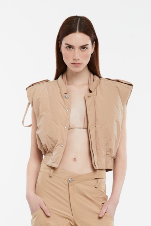 ANDREADAMO - SLEEVELESS NYLON BOMBER