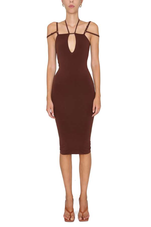 ANDREADAMO - SCULPTING JERSEY MIDI DRESS