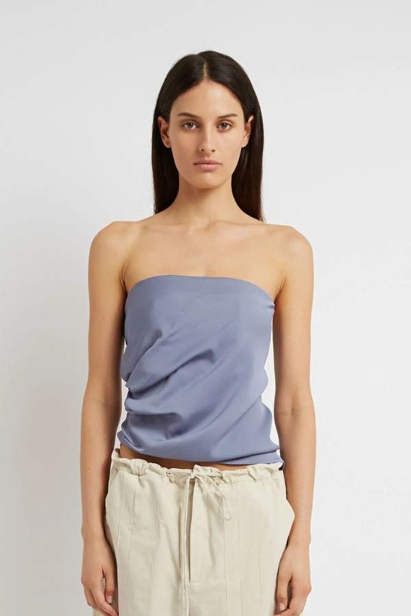 CHRISTOPHER ESBER - COWL STRAPLESS TOP