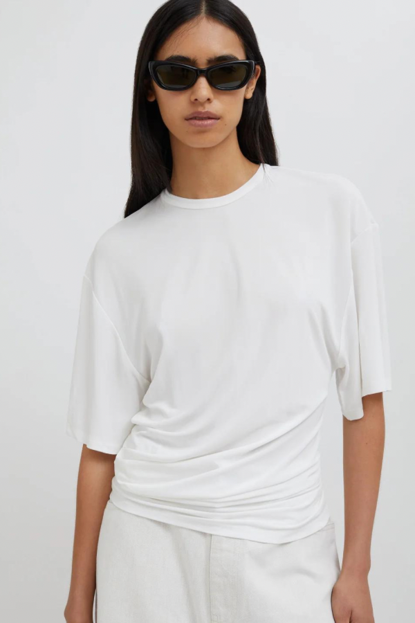 CHRISTOPHER ESBER - SIDE COWL DRAPE EXTENSION TEE