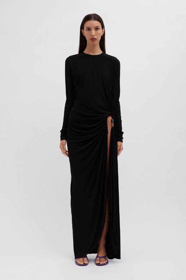 CHRISTOPHER ESBER - HELIX CRYSTAL STONE L/S DRESS