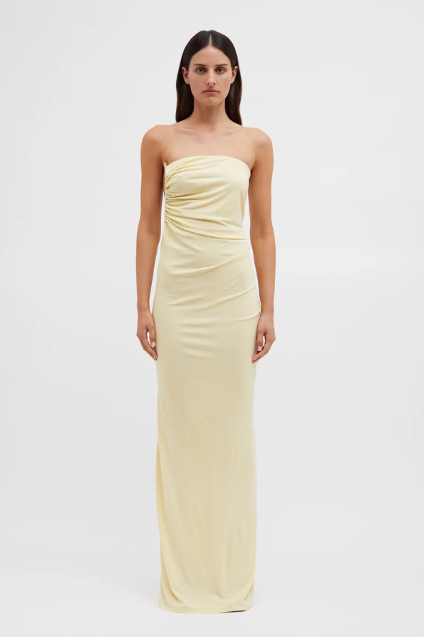 CHRISTOPHER ESBER - ODESSA ARCED SIDE STRAPLESS GOWN