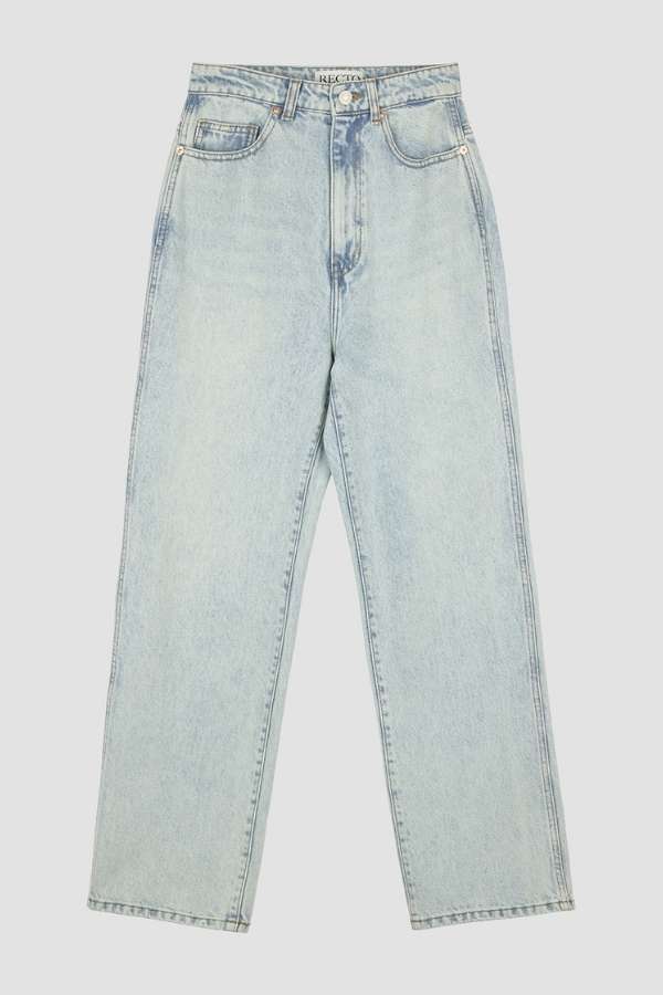 RECTO - VINTAGE HIGH-RISE STRAIGHT DENIM (DUSTY BLUE)